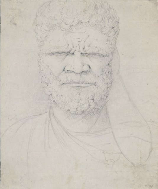 William Westall's drawing of a blind Port Jackson Koori man. Courtesy of National Library of Australia